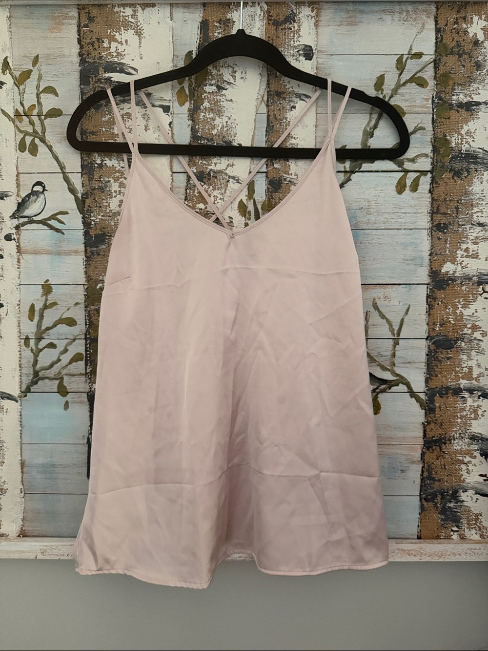 Ekouaer Pale Pink V-Neck Spaghetti Strap Camisole